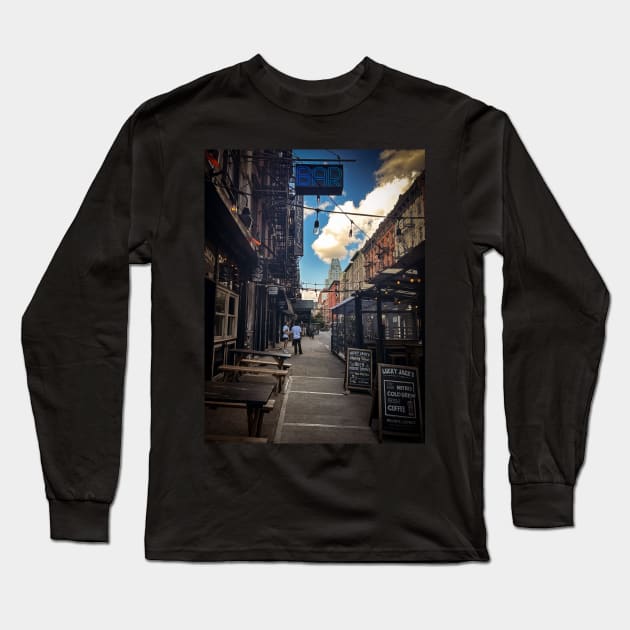 Orchard Street Manhattan NYC Long Sleeve T-Shirt by eleonoraingrid